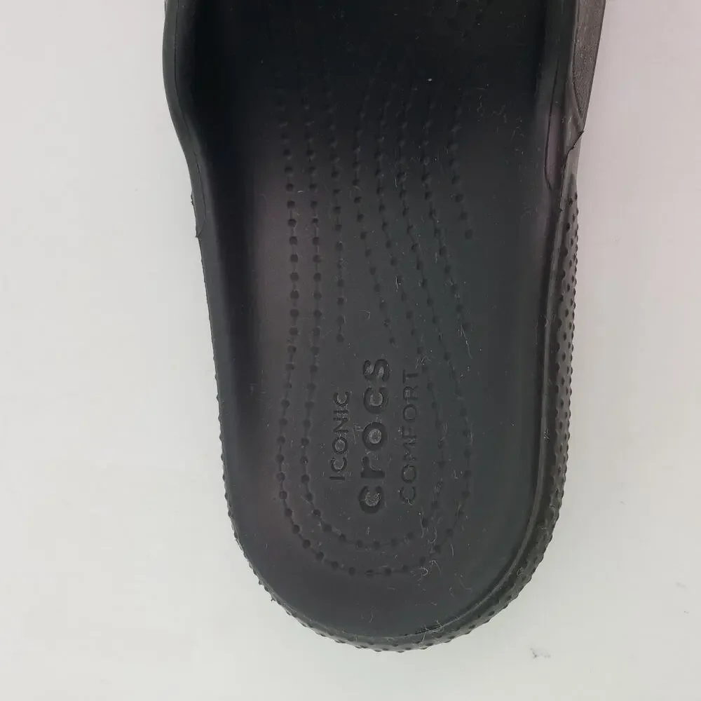 Crocs Classic Slide Youth Size 4Y Black Slip On Comfort Slide Sandals